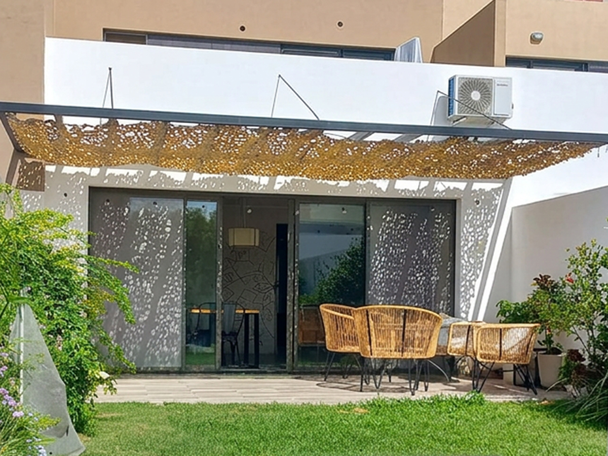 Espacio exterior con sombra confortable